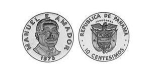 10 Centesimo 巴拿马 銅/镍 Manuel Amador Guerrero (1833 – 1909)