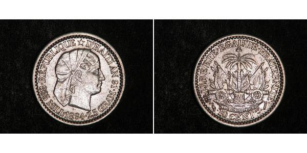 10 Centime Haïti Argent 