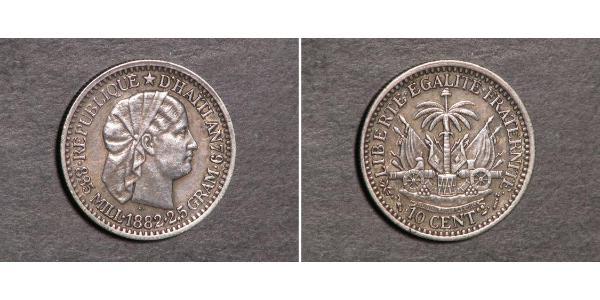 10 Centime Haiti Argento 
