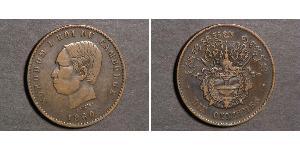 10 Centime Cambogia Bronzo/Argento Norodom of Cambodia (1834-1904)