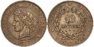 10 Centime Tercera República Francesa (1870-1940)  Bronce 