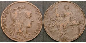 10 Centime Dritte Französische Republik (1870-1940)  Bronze 