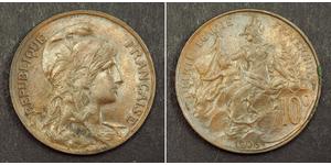 10 Centime Dritte Französische Republik (1870-1940)  Bronze 