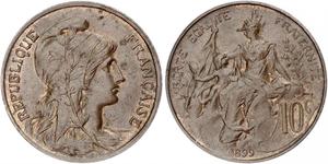 10 Centime Dritte Französische Republik (1870-1940)  Bronze 