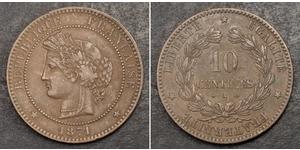 10 Centime Dritte Französische Republik (1870-1940)  Bronze 