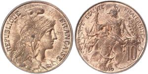 10 Centime Dritte Französische Republik (1870-1940)  Bronze 