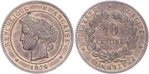 10 Centime Dritte Französische Republik (1870-1940)  Bronze 