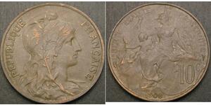 10 Centime Dritte Französische Republik (1870-1940)  Bronze 