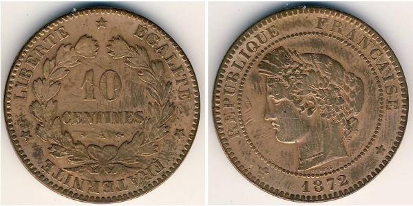 10 Centime Dritte Französische Republik (1870-1940)  Bronze 