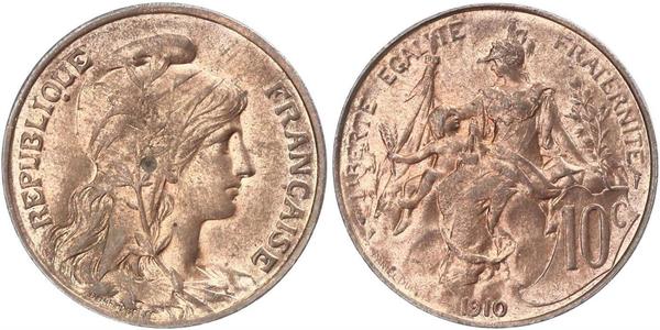 10 Centime Dritte Französische Republik (1870-1940)  Bronze 