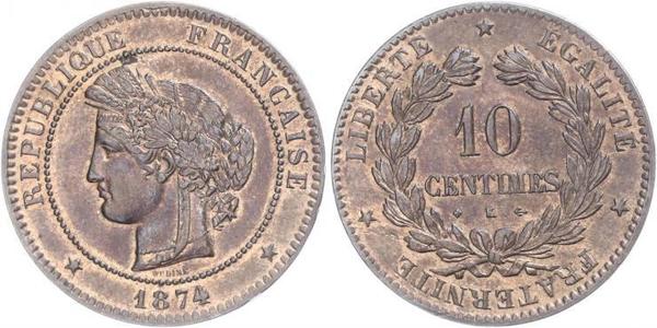 10 Centime Dritte Französische Republik (1870-1940)  Bronze 