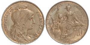 10 Centime French Third Republic (1870-1940)  Bronze 