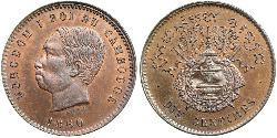 10 Centime Kambodscha Bronze/Silber Norodom (1834-1904)