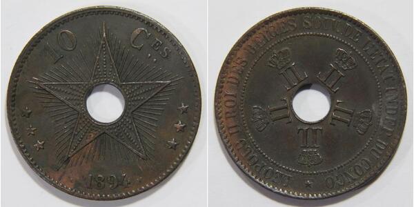 10 Centime Congo Belga (1908 - 1960) Cobre 