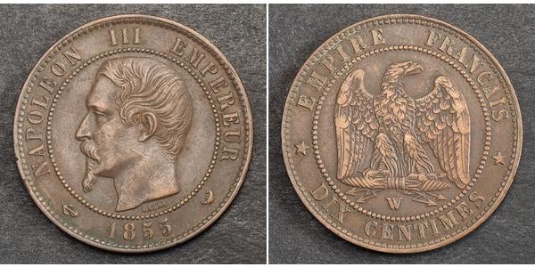 10 Centime Segundo Imperio francés (1852-1870) Cobre Napoleon III (1808-1873)