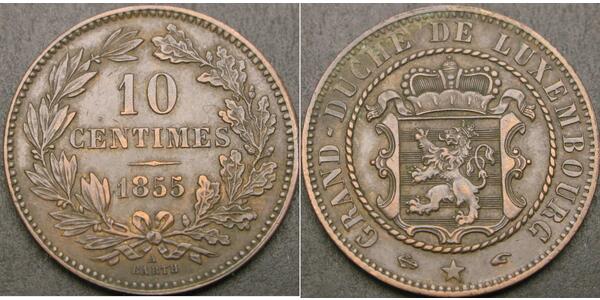10 Centime Luxembourg Copper 