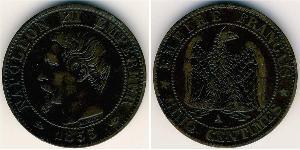 10 Centime Second French Empire (1852-1870) Copper Napoleon III (1808-1873)