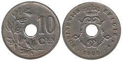 10 Centime Belgium Copper/Nickel 