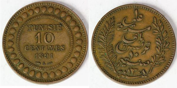 10 Centime Tunisie Cuivre 