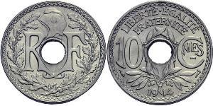 10 Centime Vichy France (1940-1944) / Troisième République (1870-1940)  Cuivre/Nickel 