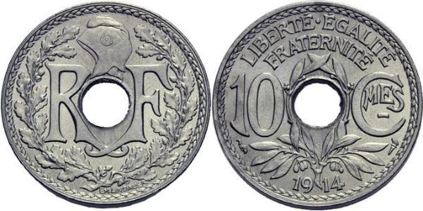 10 Centime Vichy France (1940-1944) / Troisième République (1870-1940)  Cuivre/Nickel 