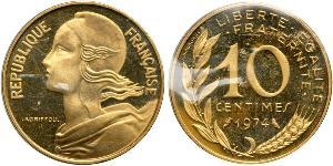 10 Centime French Fifth Republic (1958 - ) Gold 