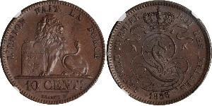 10 Centime Belgien Kupfer Leopold I. (Belgien) (1790-1865)