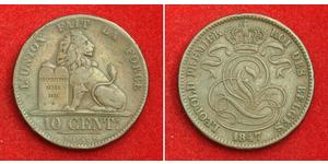 10 Centime Belgien Kupfer Leopold I. (Belgien) (1790-1865)