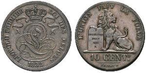10 Centime Belgien Kupfer Leopold I. (Belgien) (1790-1865)