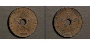 10 Centime Geschichte der Demokratischen Republik Kongo (1908 - 1960) Kupfer 