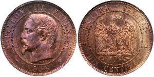 10 Centime Zweites Kaiserreich (1852-1870) Kupfer Napoleon III (1808-1873)