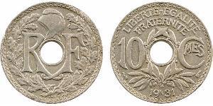 10 Centime Vichy France (1940-1944) / Dritte Französische Republik (1870-1940)  Kupfer/Nickel 