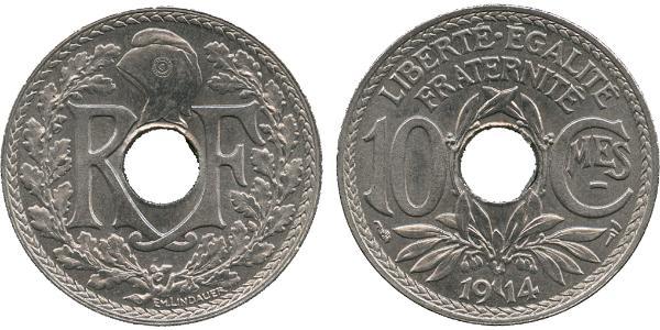 10 Centime Vichy France (1940-1944) / Dritte Französische Republik (1870-1940)  Kupfer/Nickel 