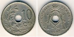 10 Centime Bélgica Níquel/Cobre 