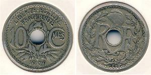 10 Centime Tercera República Francesa (1870-1940)  / Vichy France (1940-1944) Níquel/Cobre 