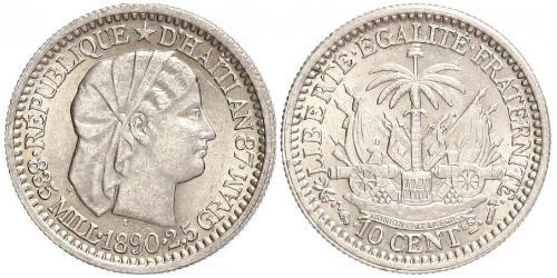 10 Centime Haití Plata 