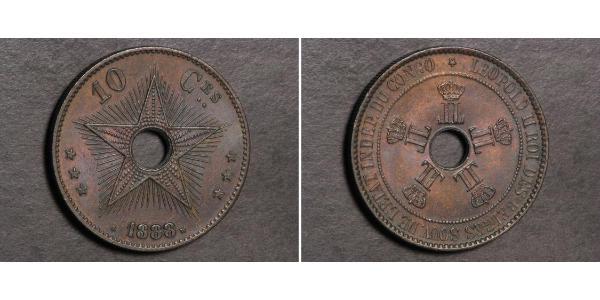 10 Centime Congo Belga (1908 - 1960) Rame 