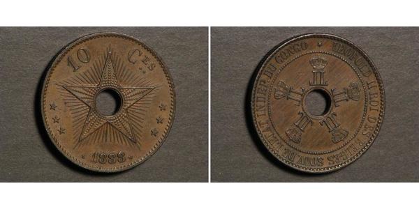10 Centime Congo Belga (1908 - 1960) Rame 