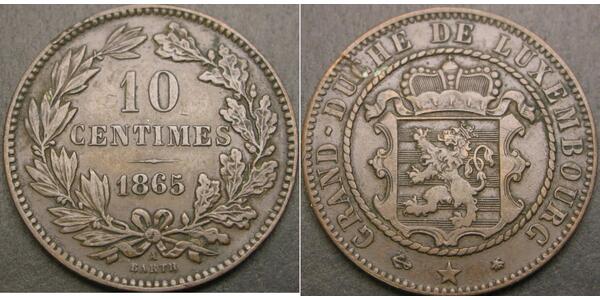 10 Centime Lussemburgo Rame 