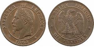 10 Centime Secondo Impero francese (1852-1870) Rame Napoleone III (1808-1873)