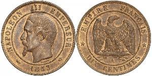 10 Centime Secondo Impero francese (1852-1870) Rame Napoleone III (1808-1873)