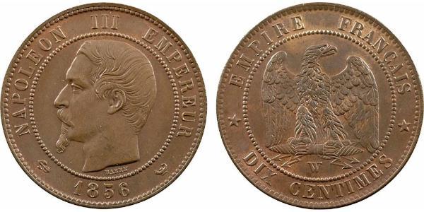 10 Centime Secondo Impero francese (1852-1870) Rame Napoleone III (1808-1873)
