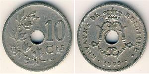 10 Centime Belgio Rame/Nichel 