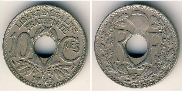 10 Centime Vichy France (1940-1944) / Terza Repubblica francese (1870-1940)  Rame/Nichel 