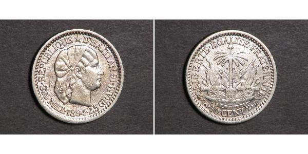 10 Centime Haiti Silber 