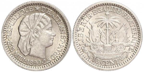 10 Centime Haiti Silver 