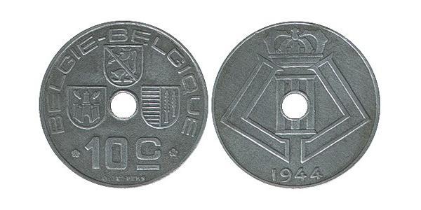 10 Centime Belgique Zinc 