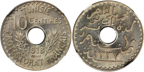 10 Centime France / Tunisia Zinc 