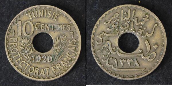 10 Centime France / Tunisia Zinc 