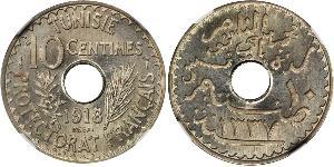 10 Centime Tunisia / 法国 Zinc 